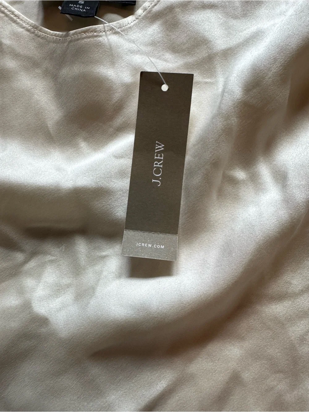 J. Crew Ivory Satin Camisole